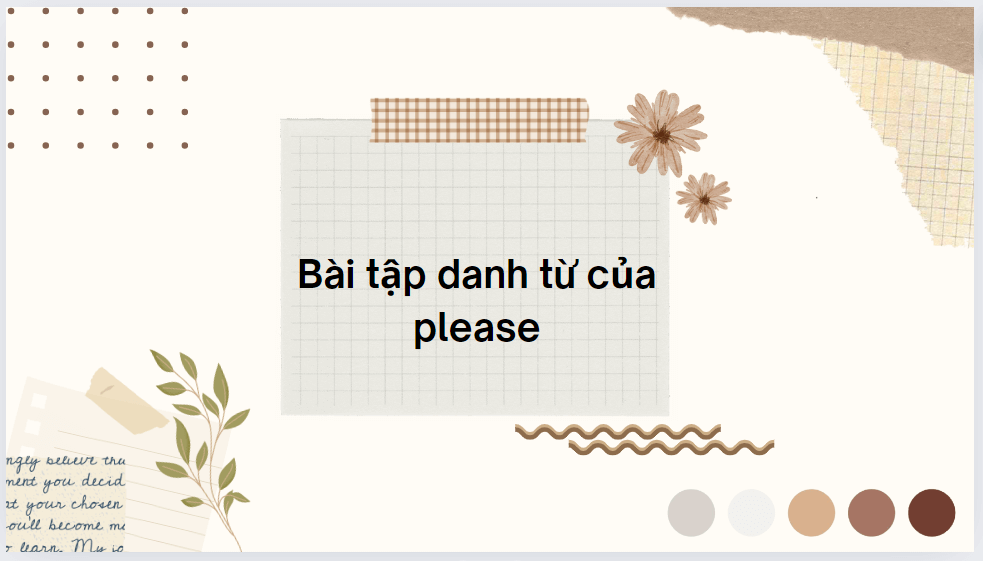 Bài tập danh từ của please