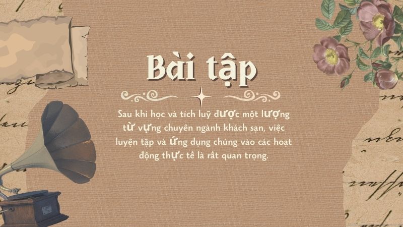 Bài tập luyện tập sử dụng từ vựng