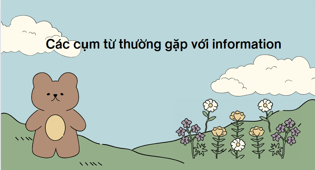 Các cụm từ thường gặp với information