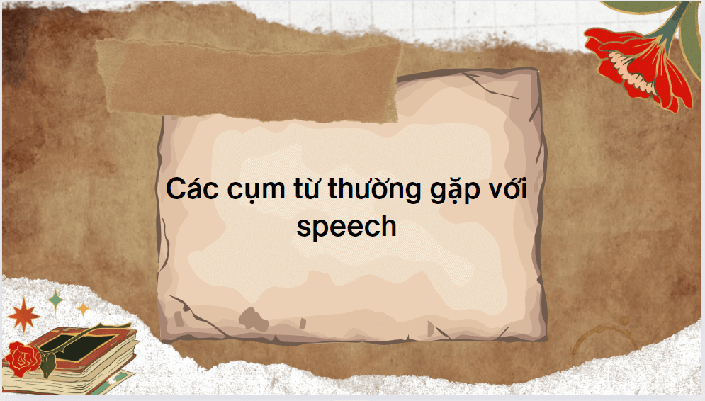 Các cụm từ thường gặp với speech