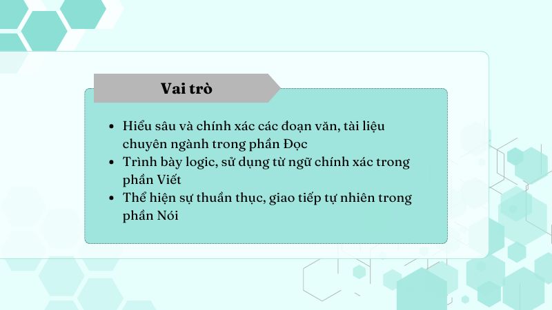 Vai trò của từ vựng chuyên ngành trong giao tiếp và học tập IELTS